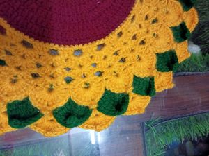 Crochet Sunflower Tabel Mat 🌼