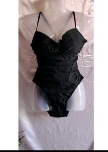 Black Padded Bodysuit Top