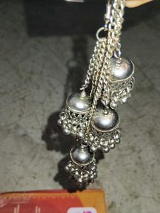 Silver Jhumka Earrings