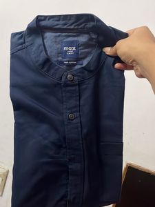 Navy Blue Chinese Colour Shirt For Men