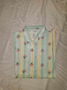 Striped Floral Kurta