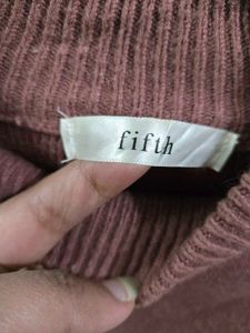 Mauve Cold Shoulder Knit Top