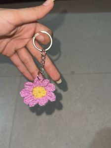 Crochet Flower Keychain