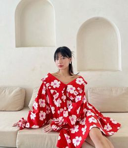 Red Floral Mini Dress