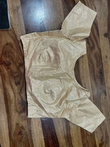Ofr❤️Boat Neck Golden Blouse