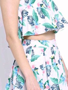 Tropical Print Two-Piece Set