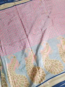 Light Pink Satin Saree