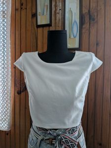 White Crop Top