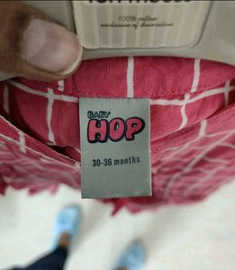 Girls Pink Checkered Top