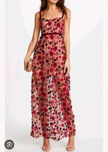Floral Applique Maxi Dress