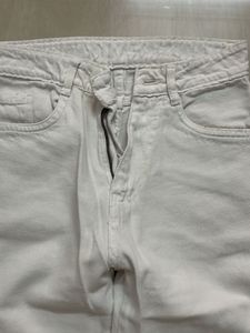 White wide leg jeans