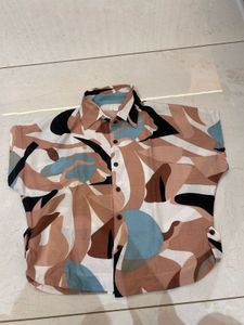 Abstract Print Short Sleeve Shirt