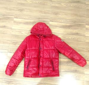 Stylish Red Quilted Puffer Jacket for Men