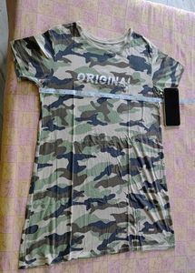 Camouflage Print T-Shirt Dress