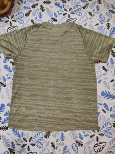 Regular Fit Heathetred Crew Neck Tshirt With Brand