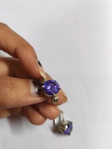 Quartz Chandi Silver Earring