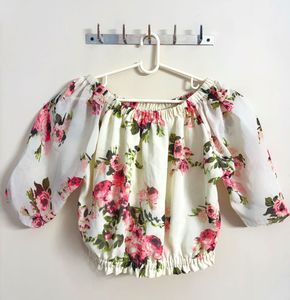 Hive91 Off-Shoulder Floral Crop Top | Size XXL
