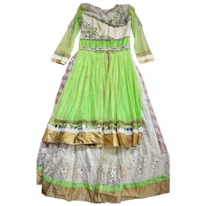 Green Embroidered Lehenga Choli