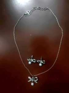 Bow Pearl Jewelry Set