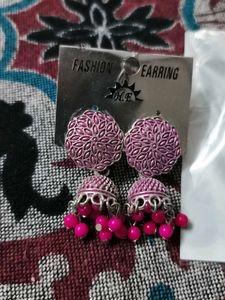Fashion Earrings: Jhumka &amp; Black Dangle