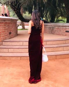 Red Party Wear Maxi