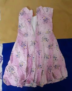 Pink floral frock (4-6yrs)