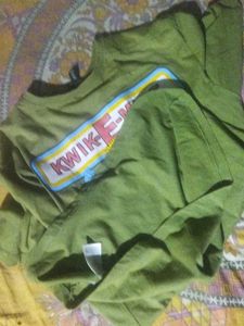 Graphic Print Olive Green Tee