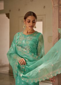 Mint Green Embroidered Salwar Kameez