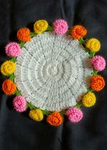 Crochet Flower Pot Mat