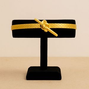 Anti Tarnished Gold Knot Bangle Bracelet