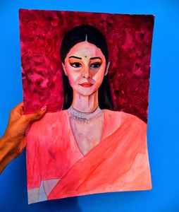 Ananya Pandey Watercolor Painting