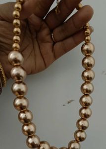 Statement Gold Bead Necklace