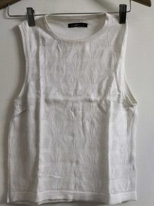 White Sleeveless Top