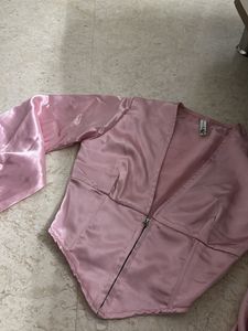 Newme -Pink Satin Corset Top