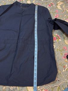 Navy Blue Long Sleeve Top