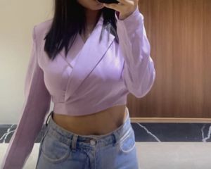 Lilac Cropped Blazer