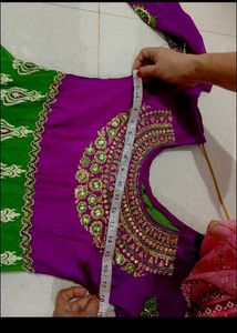 💚💜 Purple And Green Wedding Beautiful Long Frock