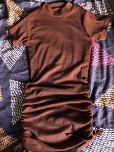 Brown Bodycon Mini Dress