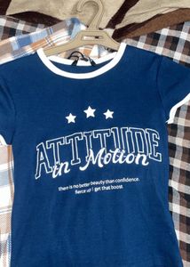 Y2K Vibes! Brand New Navy Blue Graphic Tee