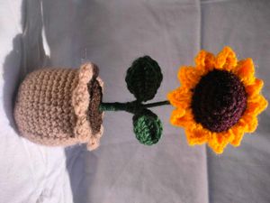 Crochet Sunflower Decor