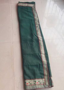 Mitera Elegant Green Georgette Saree