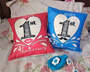 set of 2 cushions for couples