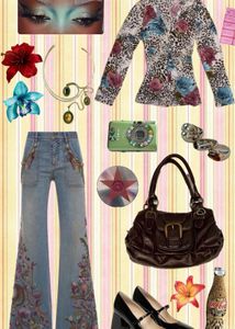 🧋y2k leopard print floral top 🐆