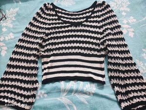 Crochet Striped Crop Top