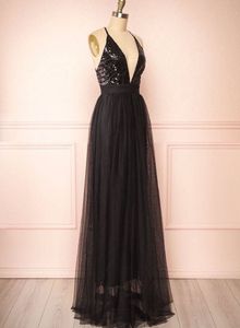 Black Sequin Gown