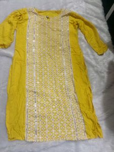 Yellow Colour Kurti