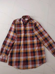 Brown Plaid Casual Shirt