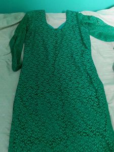 Emerald Green Embroidered Dress