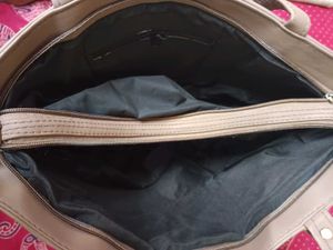 Gray Quilted Tote Bag