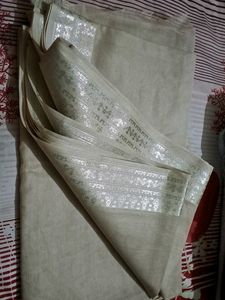 New Plain Pure Cotton Saaree